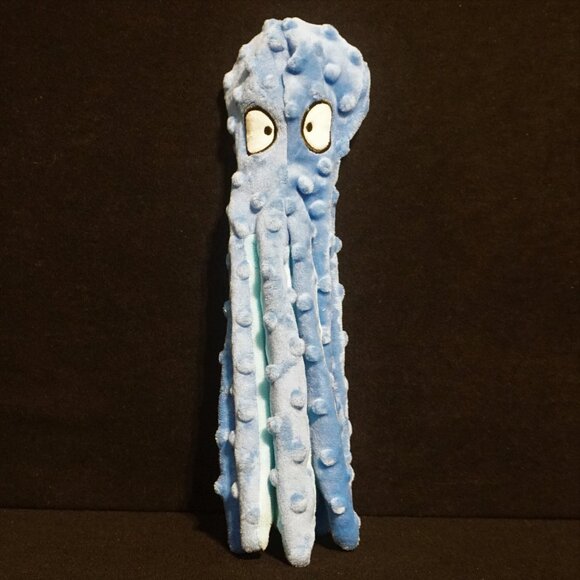Blue Octopus Medium Dog Toy Squeaker Crinkle Stuffing Free - Picture 1 of 4